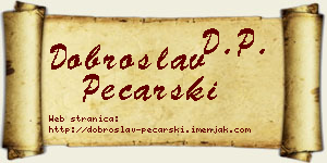 Dobroslav Pecarski vizit kartica